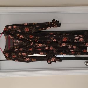 Black floral dress
